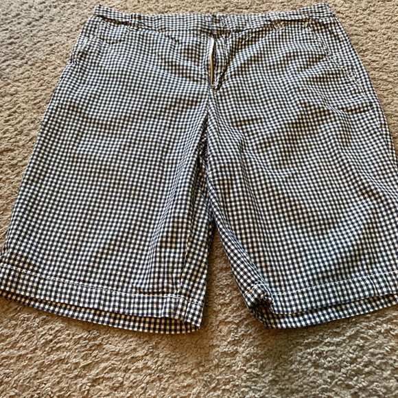 Merona Blue/White Checked Shorts - Picture 2 of 8
